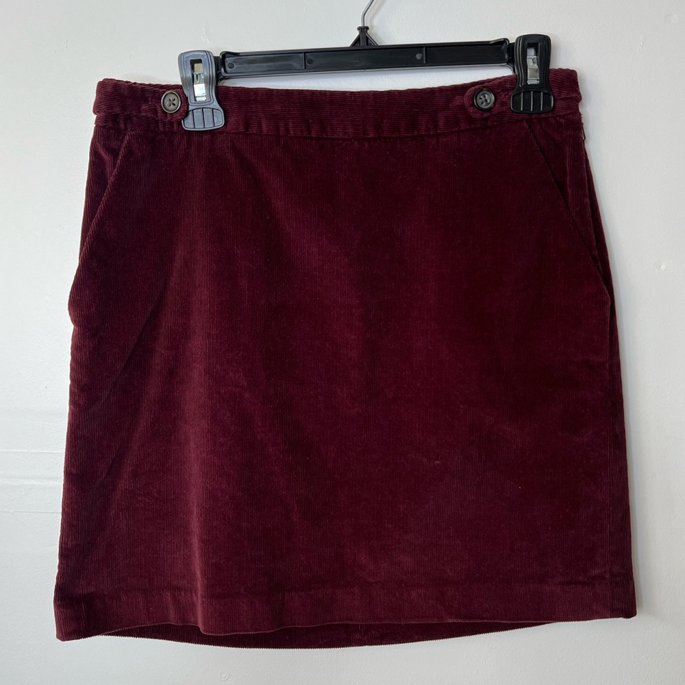 Banana Republic Corduroy Burgundy Mini Skirt, 4